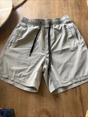 American Eagle Outfitters Light Gray Athletic Drawstring Shorts